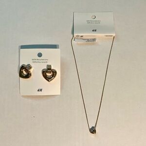 Set of NWT Necklace & Pair of Earrings from H&M - Made from 50% to 100% Zinc